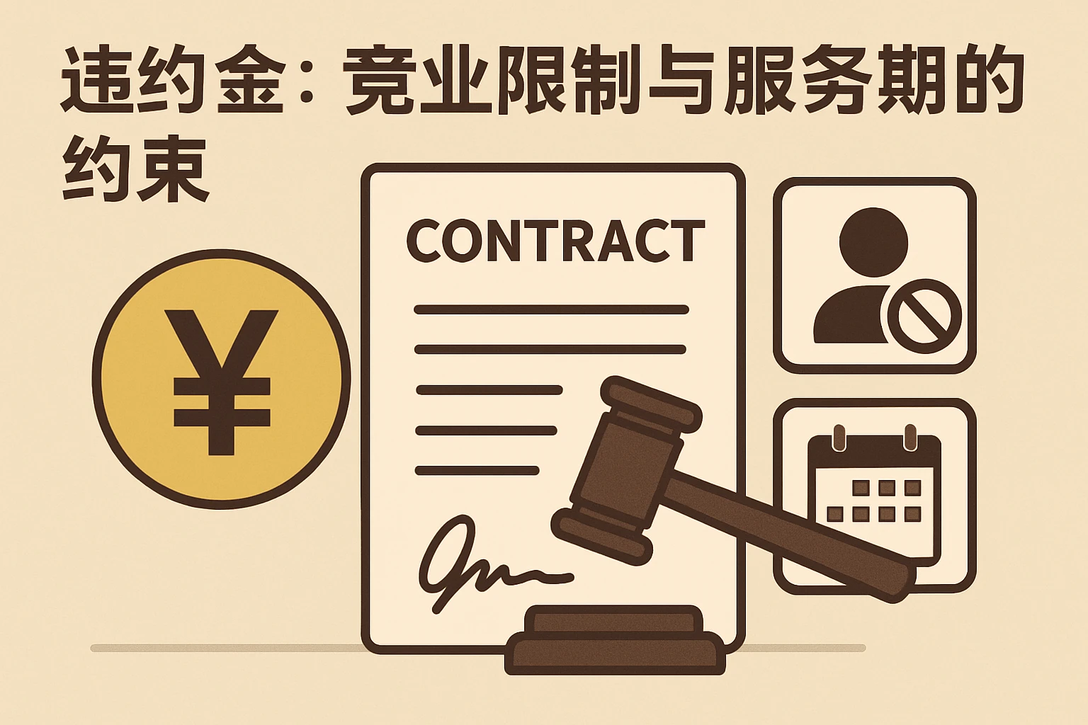 2. 违约金:竞业限制与服务期的约束