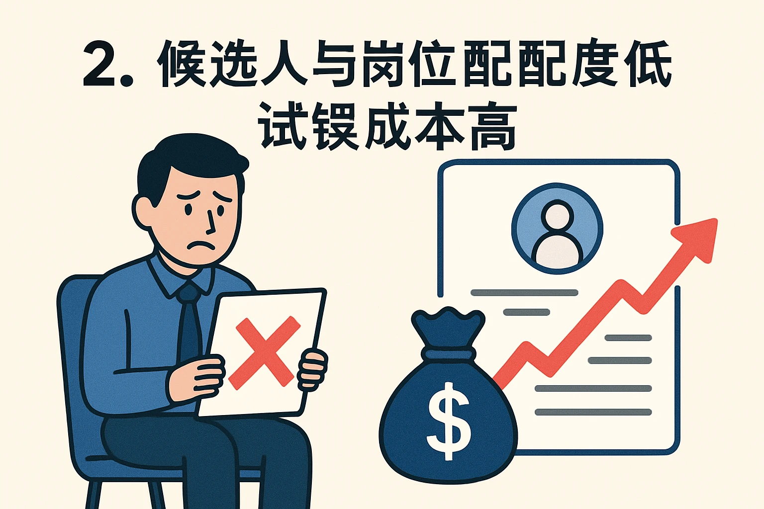 2. 候选人与岗位匹配度低，试错成本高