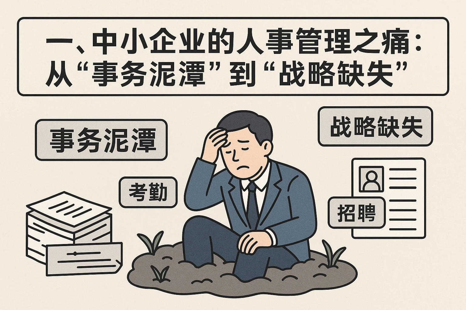 一、中小企业的人事管理之痛：从“事务泥潭”到“战略缺失”