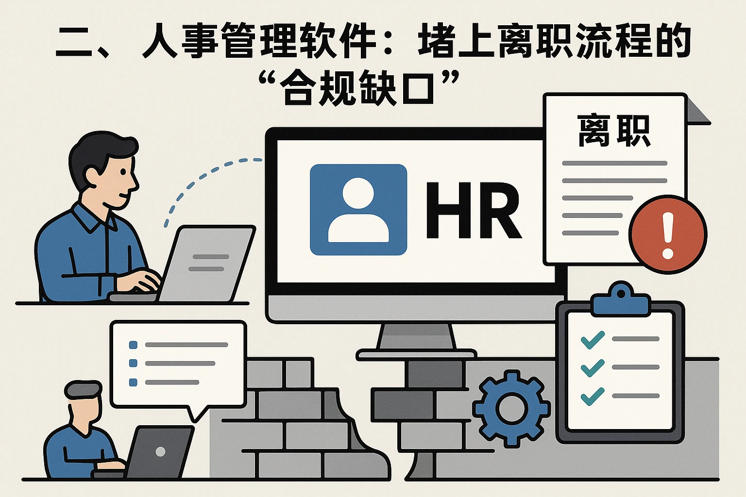 二、人事管理软件：堵上离职流程的“合规缺口”