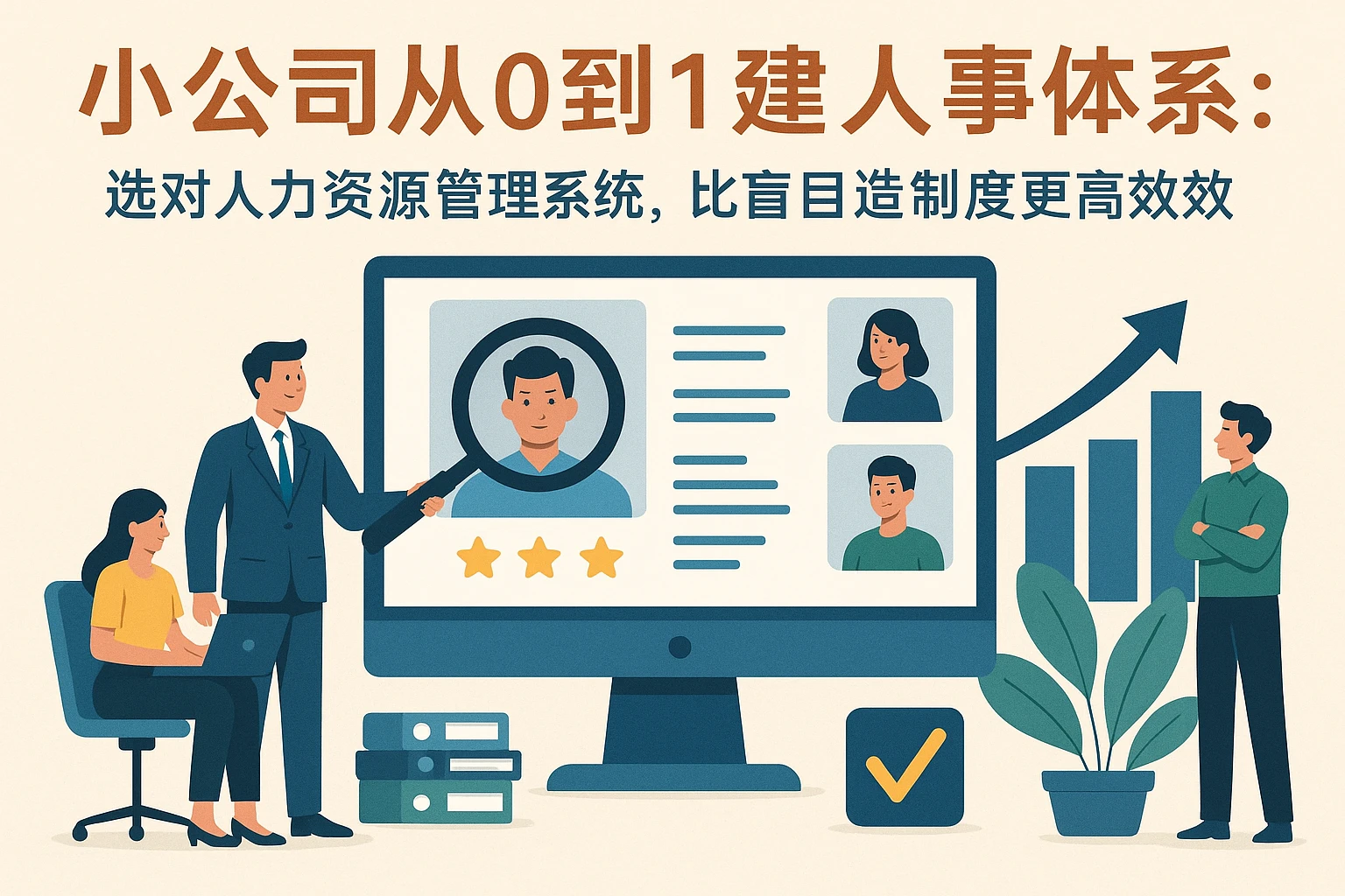 小公司从0到1建人事体系：选对人力资源管理系统，比盲目造制度更高效