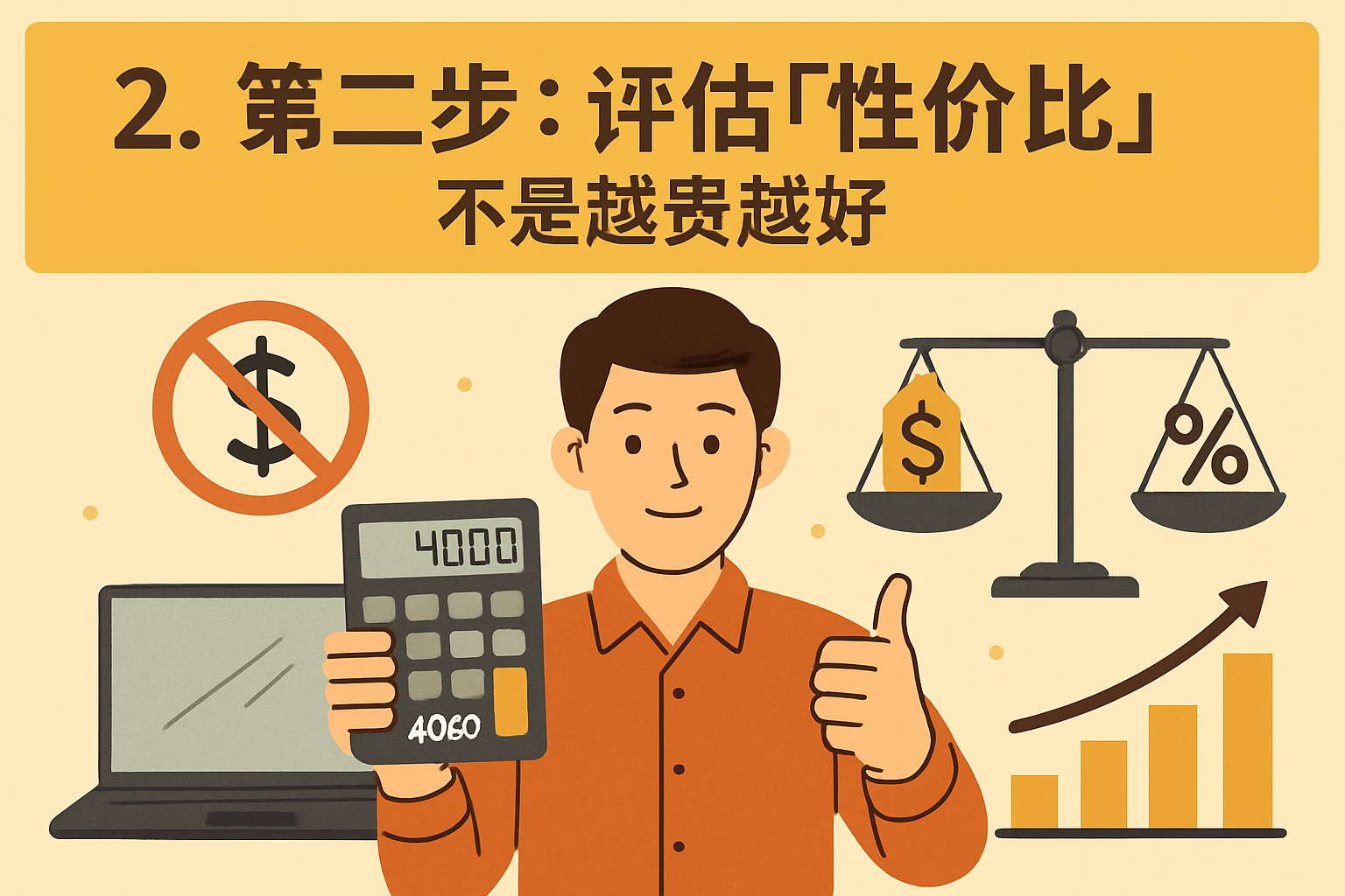2. 第二步：评估“性价比”，不是越贵越好