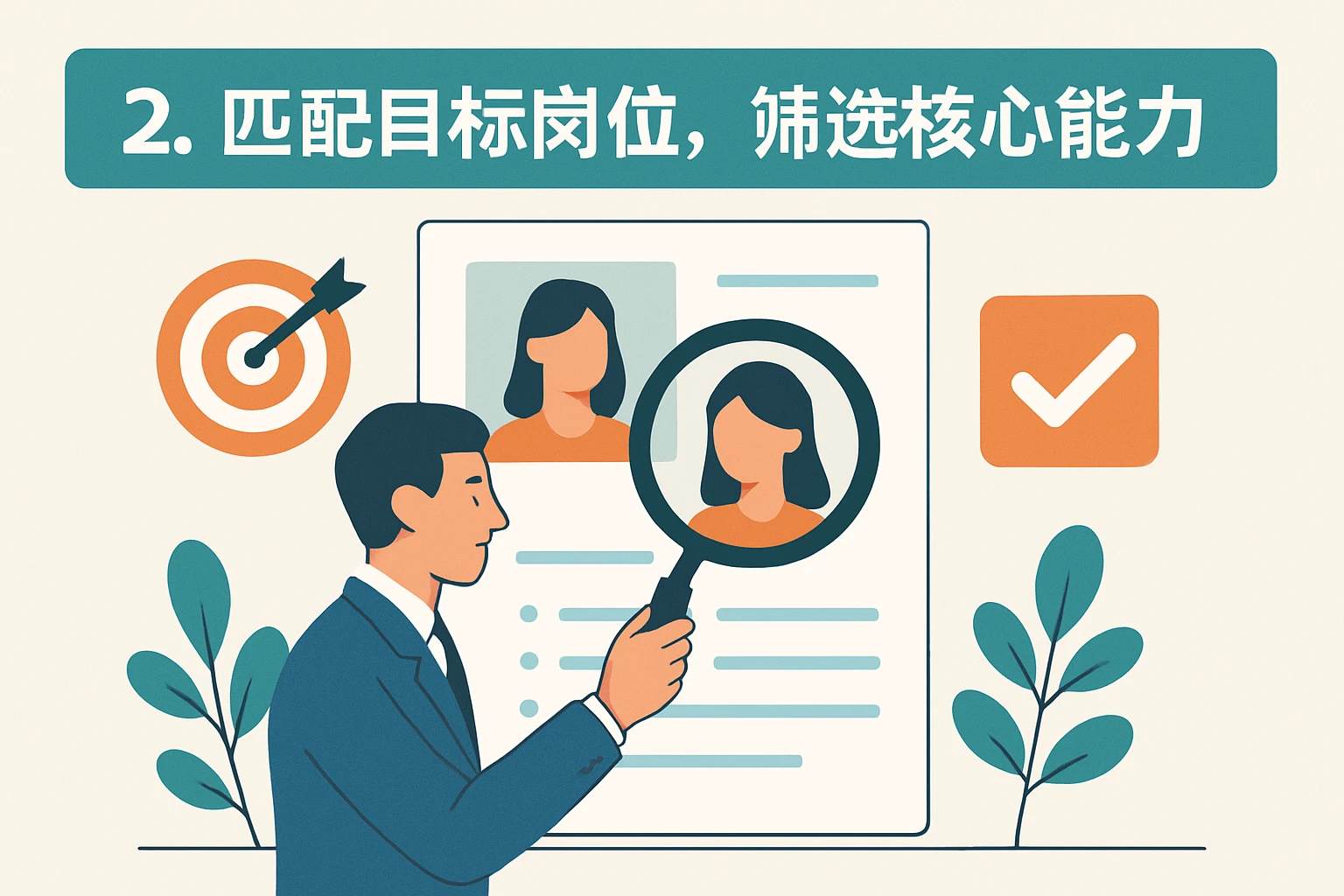 2. 匹配目标岗位，筛选核心能力