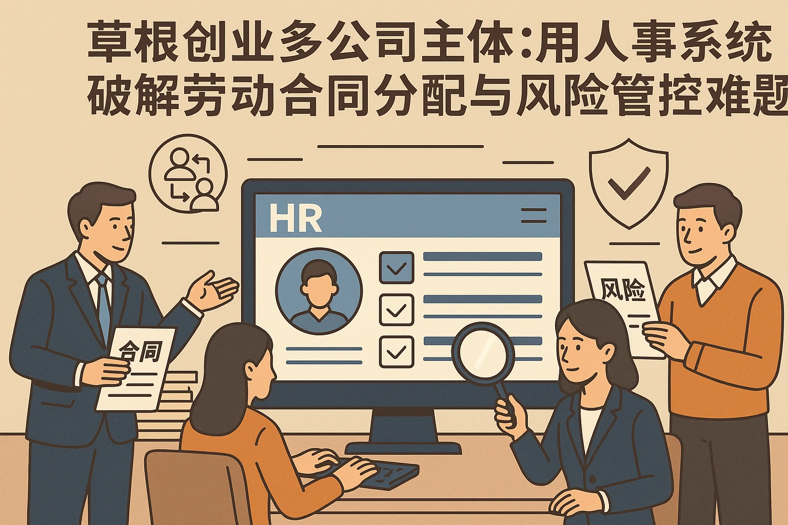 草根创业多公司主体：用人事系统破解劳动合同分配与风险管控难题