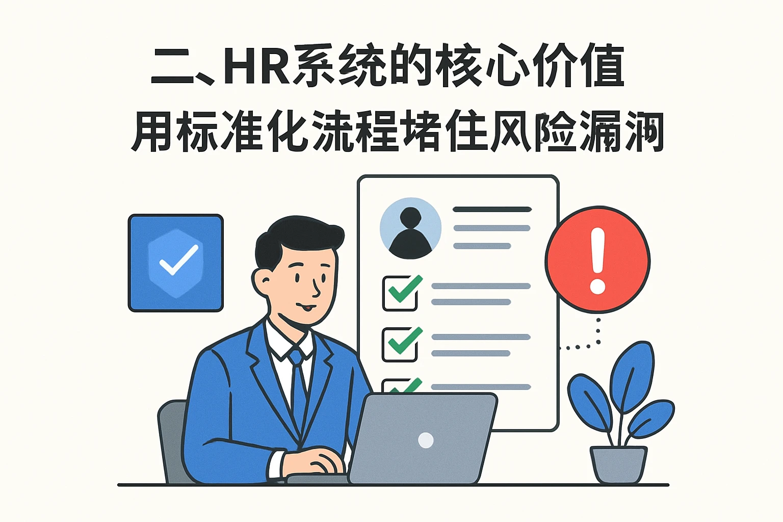二、HR系统的核心价值：用标准化流程堵住风险漏洞