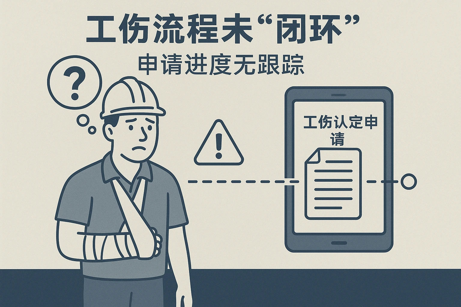 2. 工伤流程未“闭环”：申请进度无跟踪