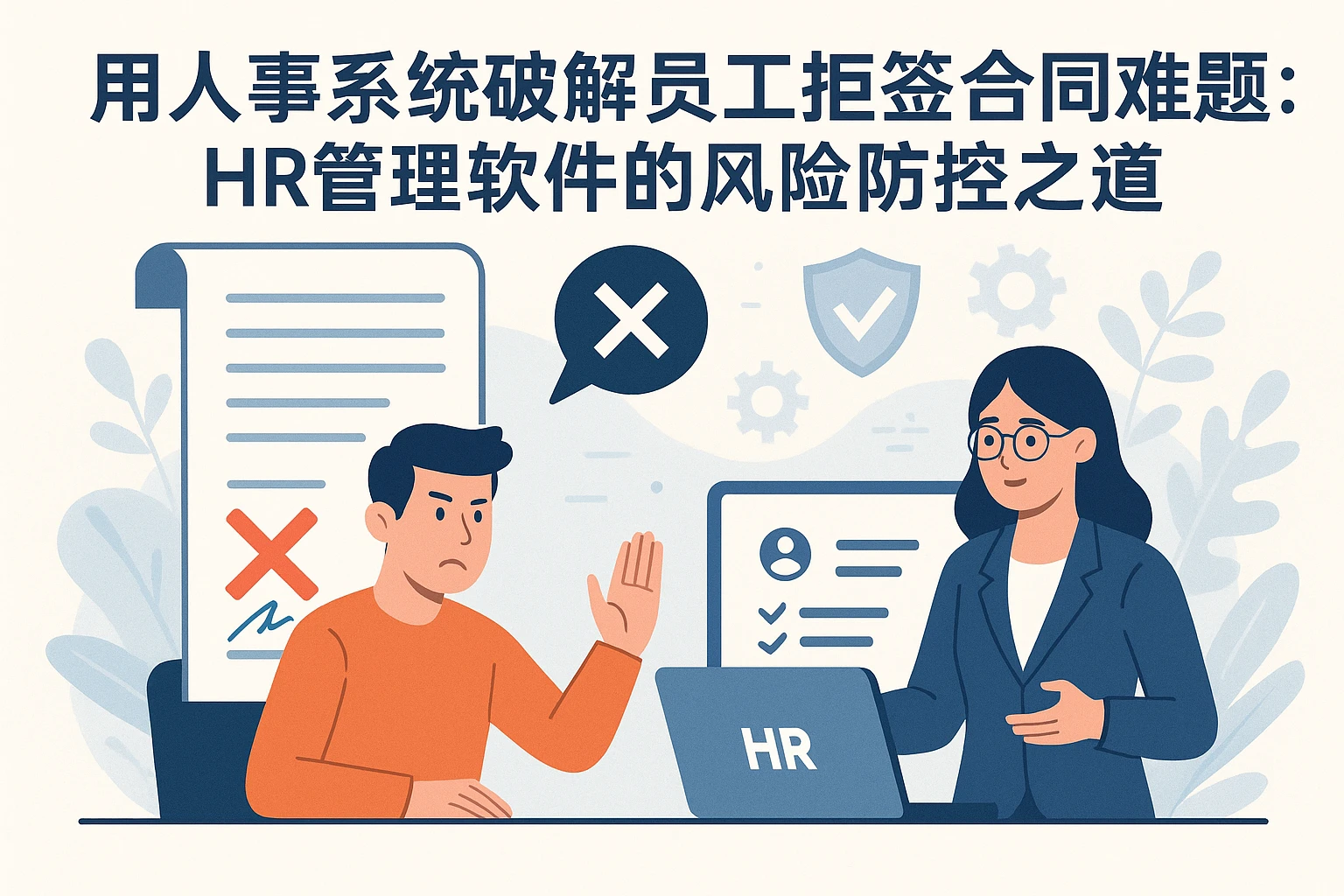 用人事系统破解员工拒签合同难题：HR管理软件的风险防控之道