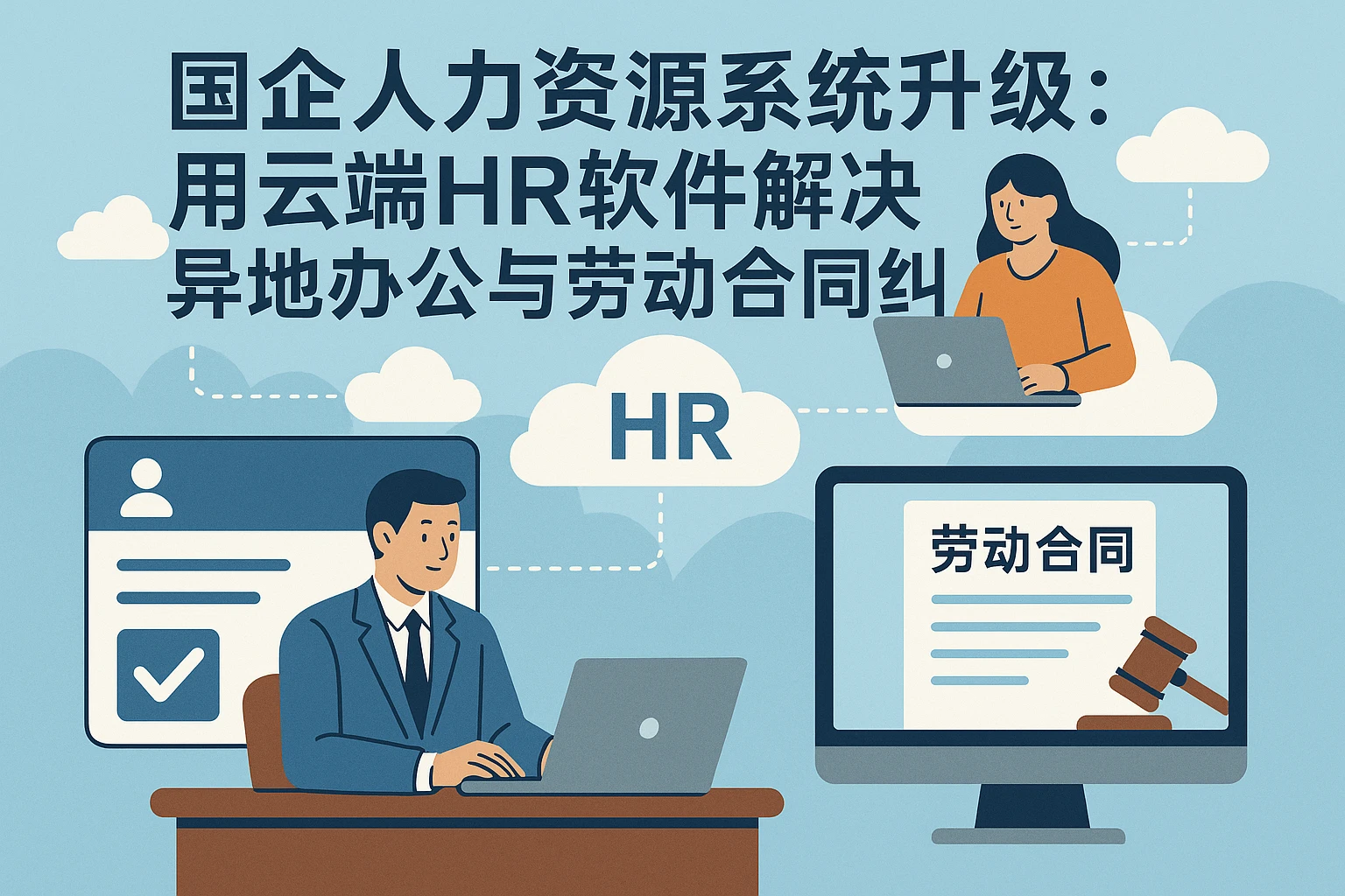 国企人力资源系统升级：用云端HR软件解决异地办公与劳动合同纠纷