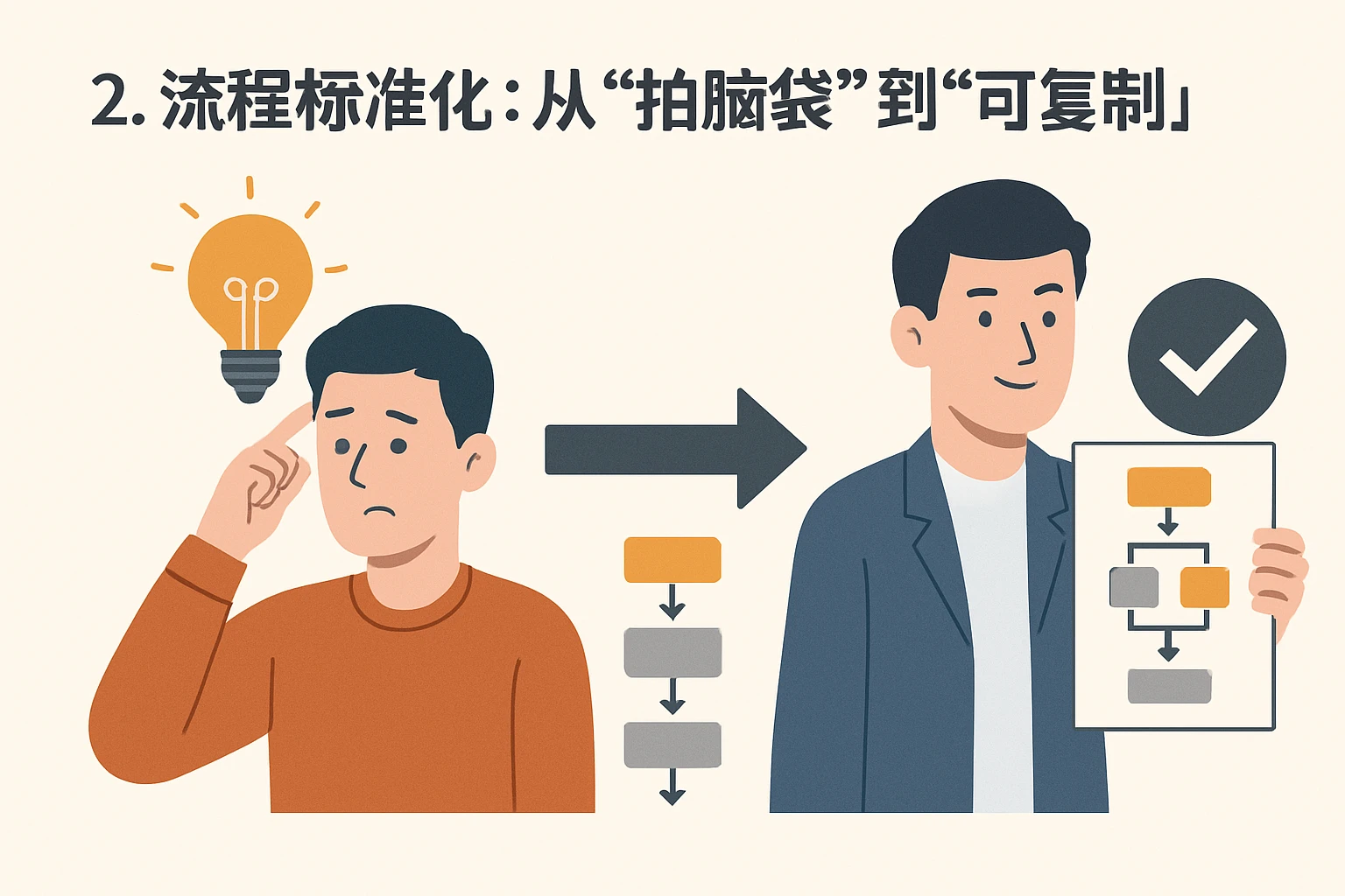 2. 流程标准化：从“拍脑袋”到“可复制”