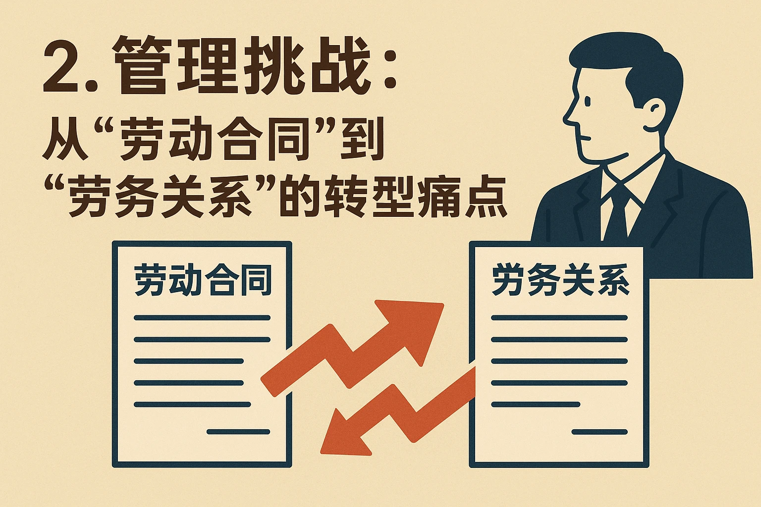 2. 管理挑战：从“劳动合同”到“劳务关系”的转型痛点