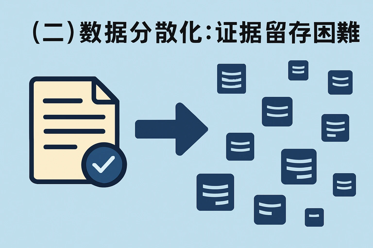 （二）数据分散化：证据留存困难