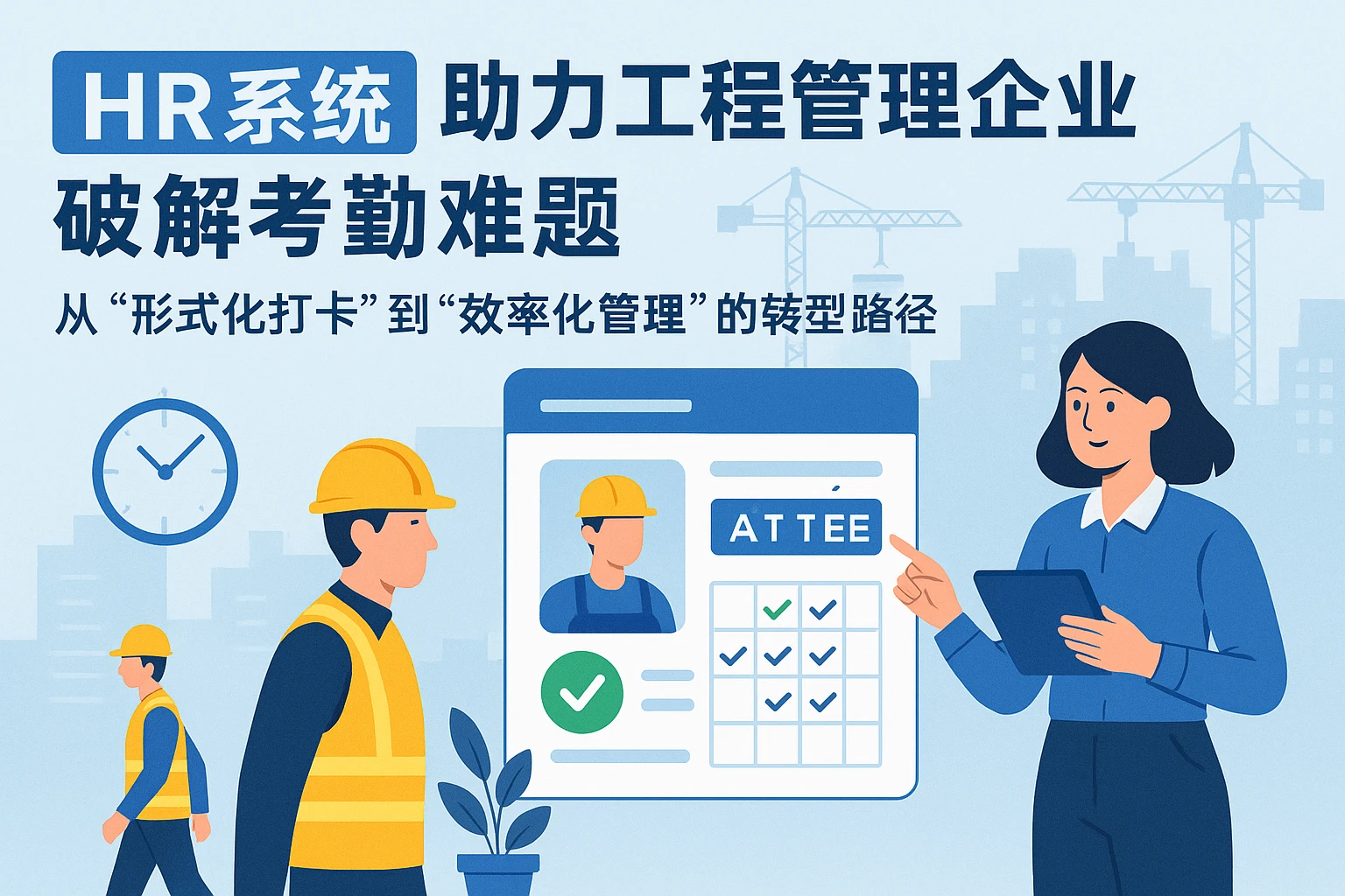 HR系统助力工程管理企业破解考勤难题：从“形式化打卡”到“效率化管理”的转型路径
