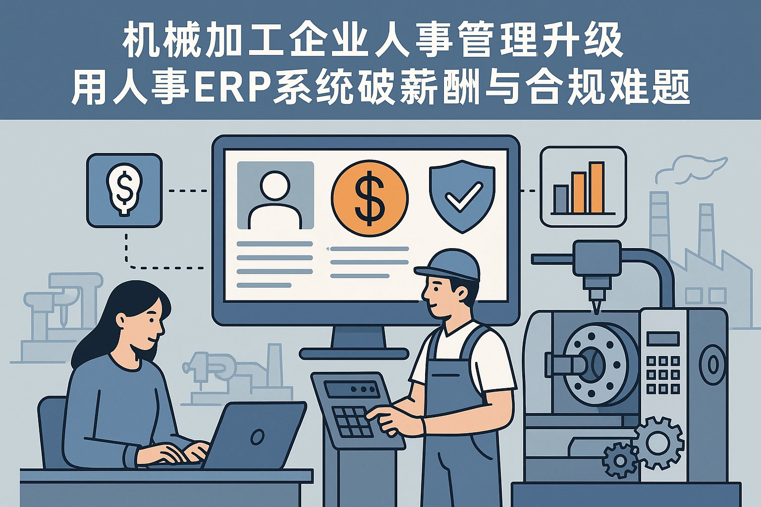 机械加工企业人事管理升级：用人事ERP系统破解薪酬与合规难题