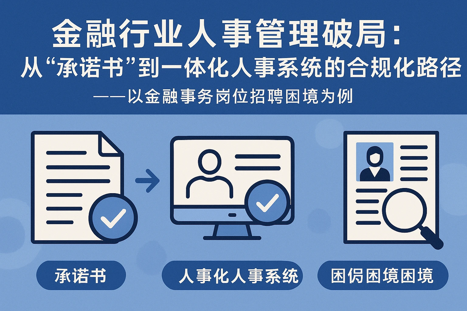 金融行业人事管理破局：从“承诺书”到一体化人事系统的合规化路径——以金融事务岗位招聘困境为例