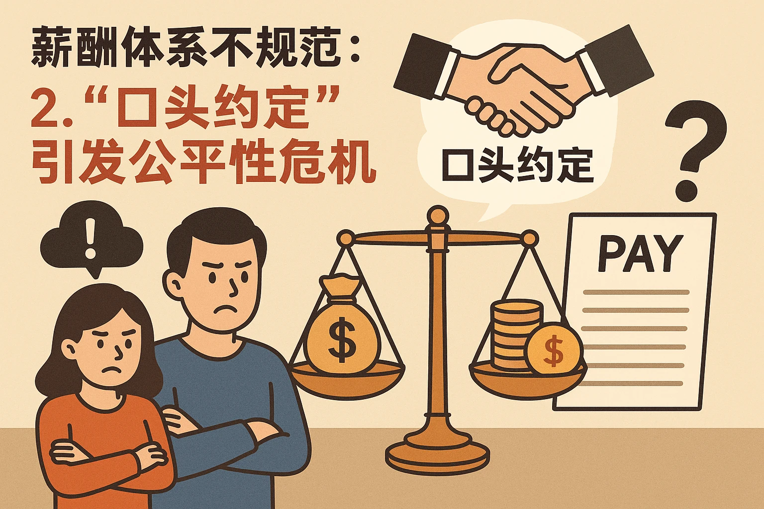 2. 薪酬体系不规范：“口头约定”引发公平性危机