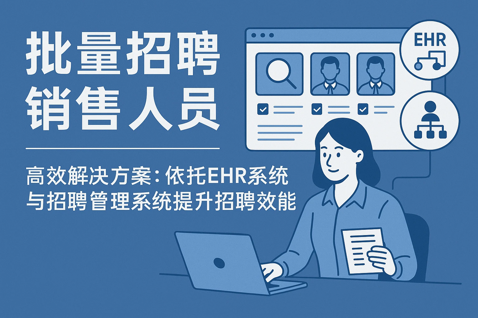 批量招聘销售人员高效解决方案：依托EHR系统与招聘管理系统提升招聘效能