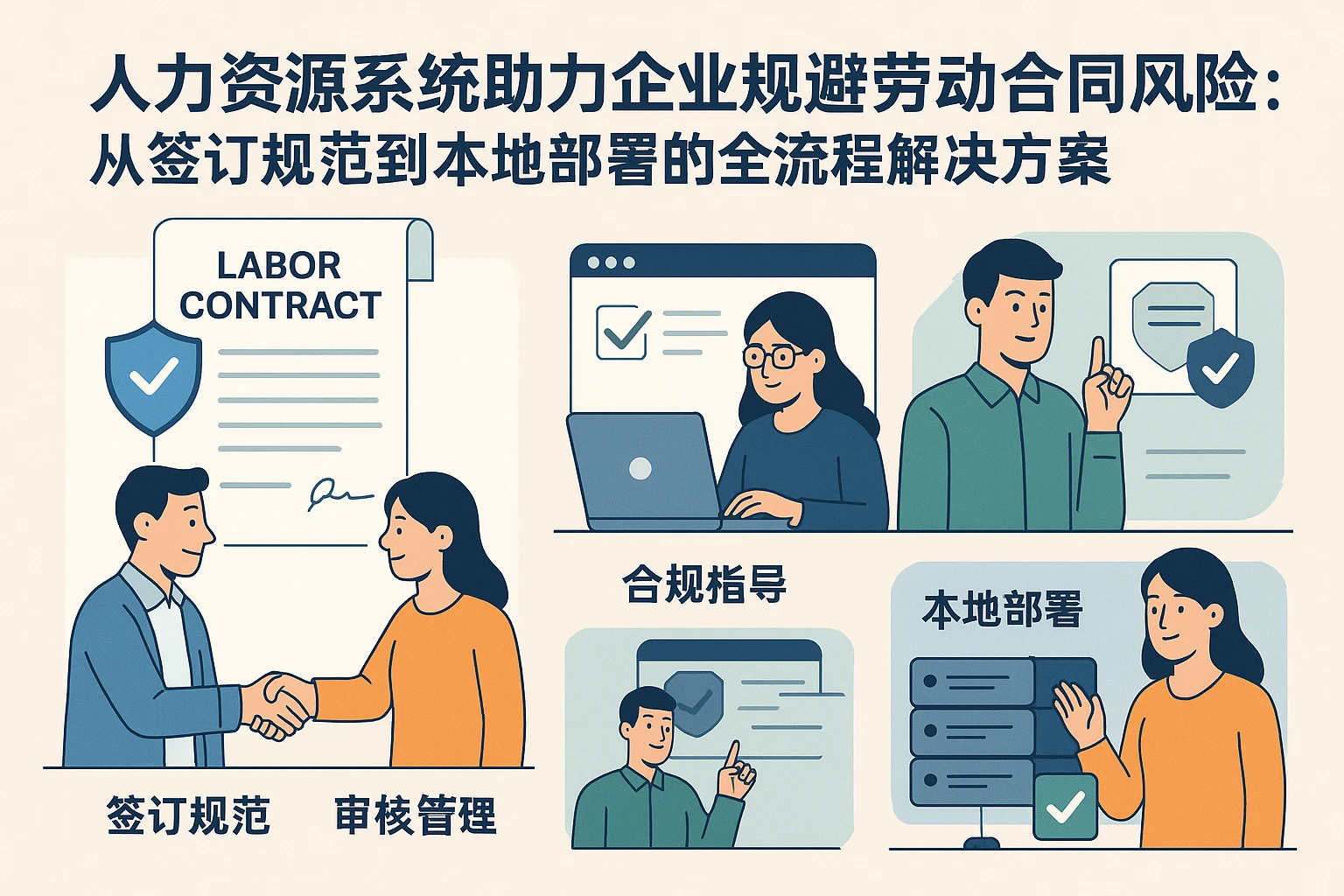 人力资源系统助力企业规避劳动合同风险：从签订规范到本地部署的全流程解决方案