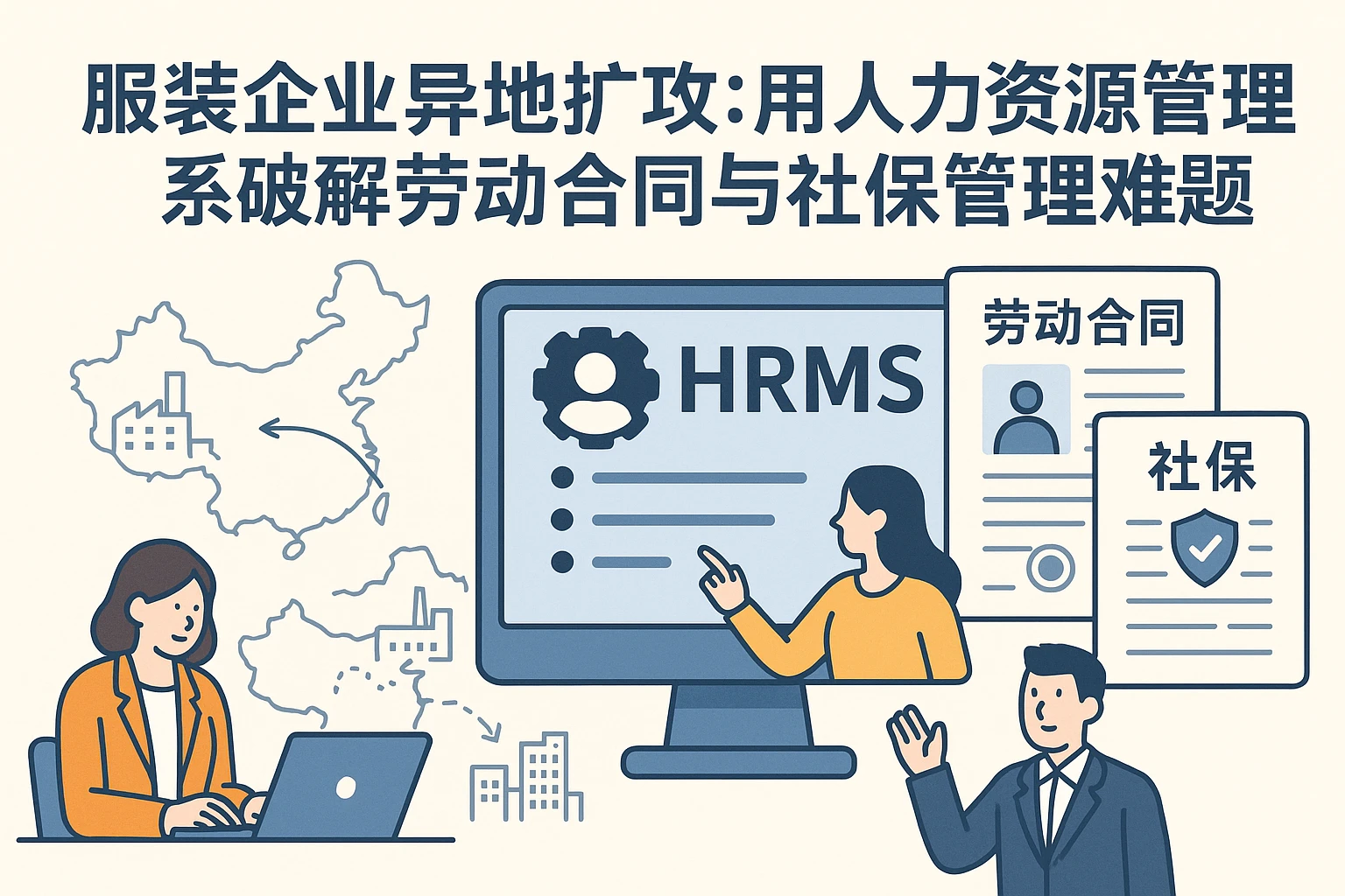 服装企业异地扩张：用人力资源管理系统破解劳动合同与社保管理难题