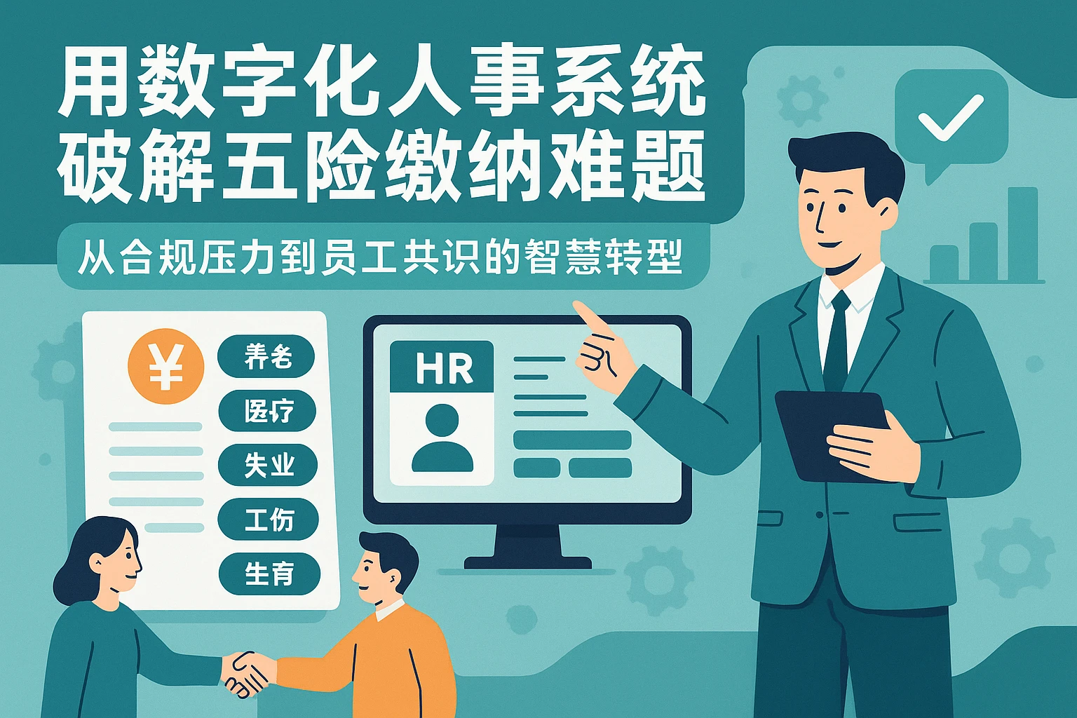 用数字化人事系统破解五险缴纳难题：从合规压力到员工共识的智慧转型