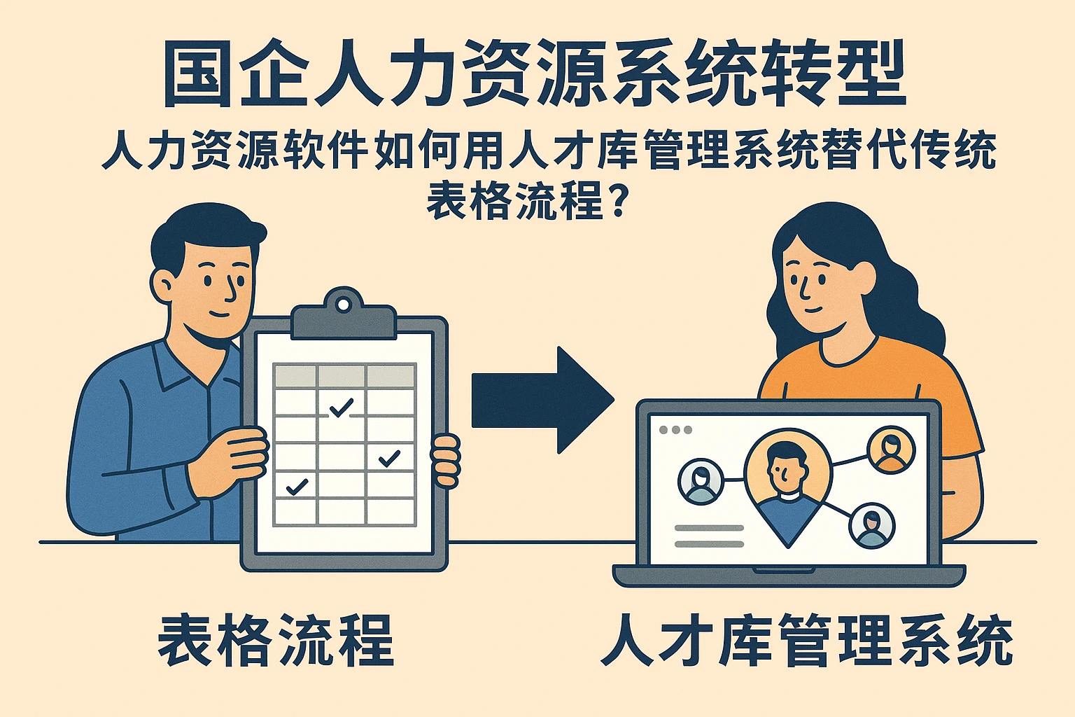 国企人力资源系统转型：人力资源软件如何用人才库管理系统替代传统表格流程？