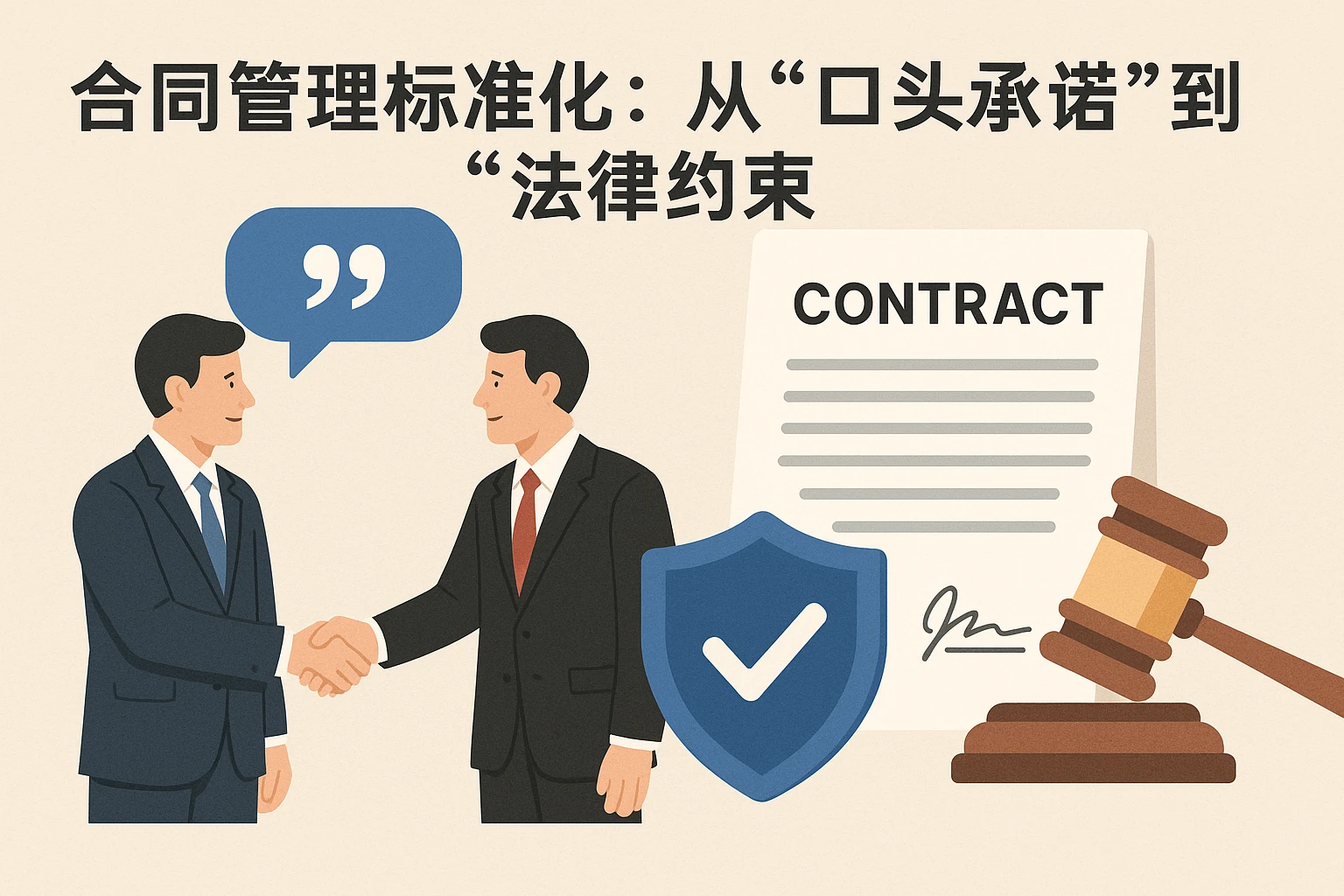 2. 合同管理标准化：从“口头承诺”到“法律约束”