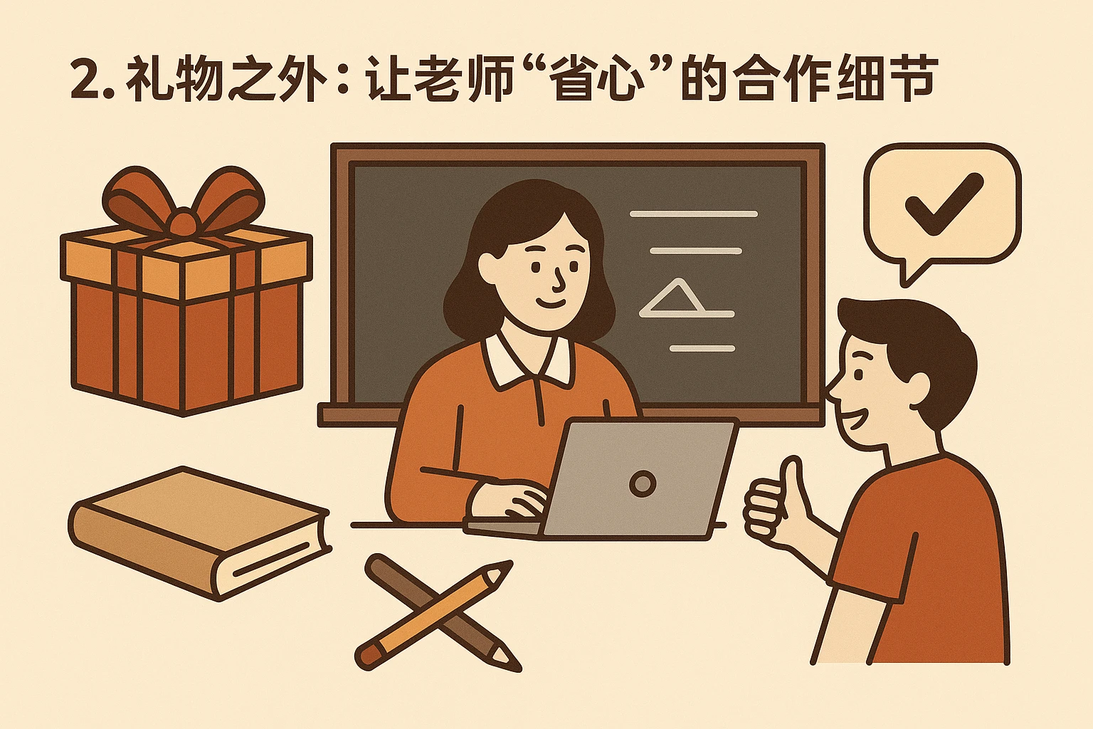 2. 礼物之外：让老师“省心”的合作细节