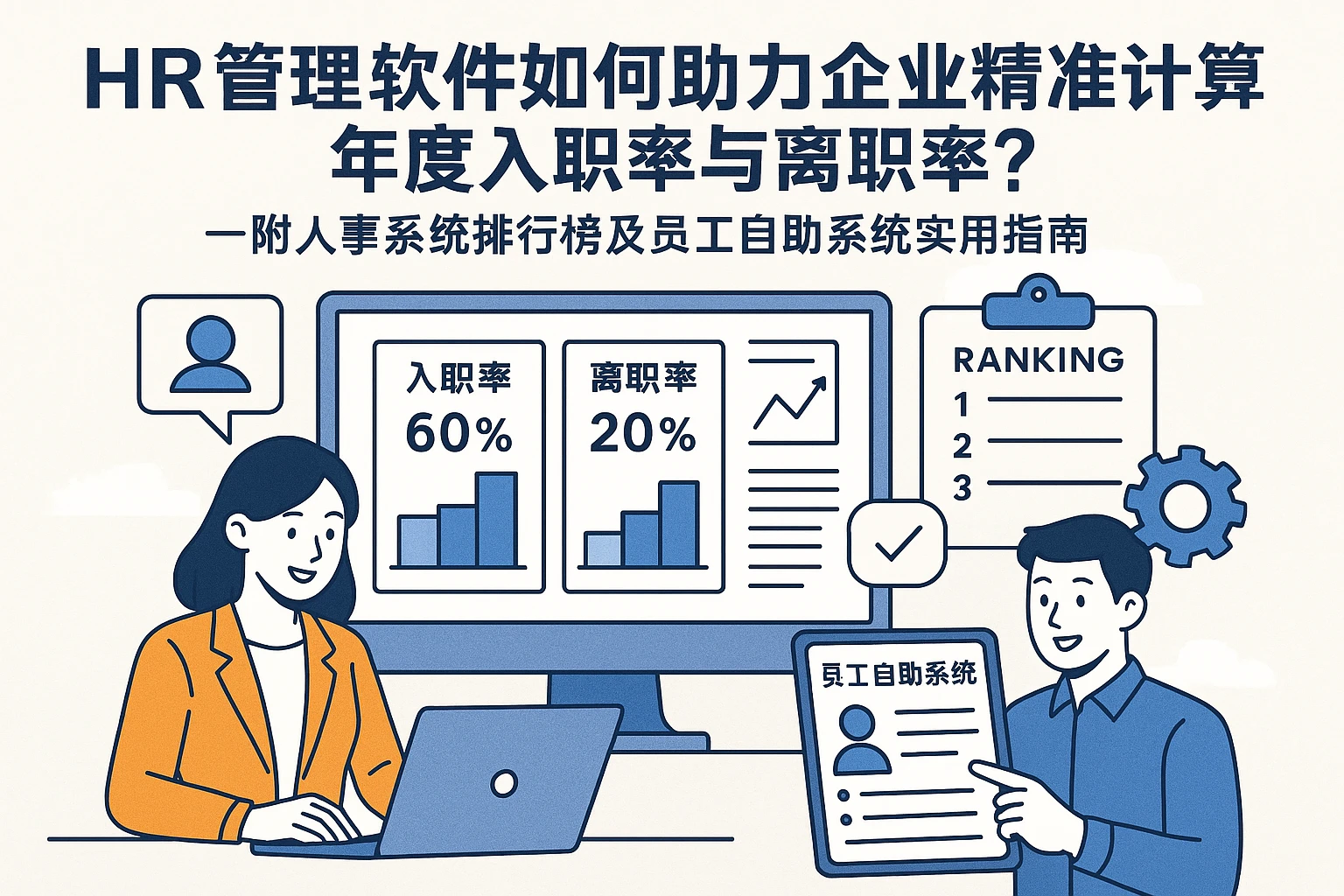 HR管理软件如何助力企业精准计算年度入职率与离职率？——附人事系统排行榜及员工自助系统实用指南