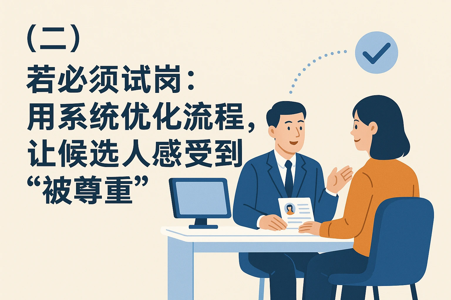 （二）若必须试岗：用系统优化流程，让候选人感受到“被尊重”