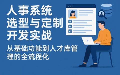 人事系统选型与定制开发实战：从基础功能到人才库管理的全流程优化