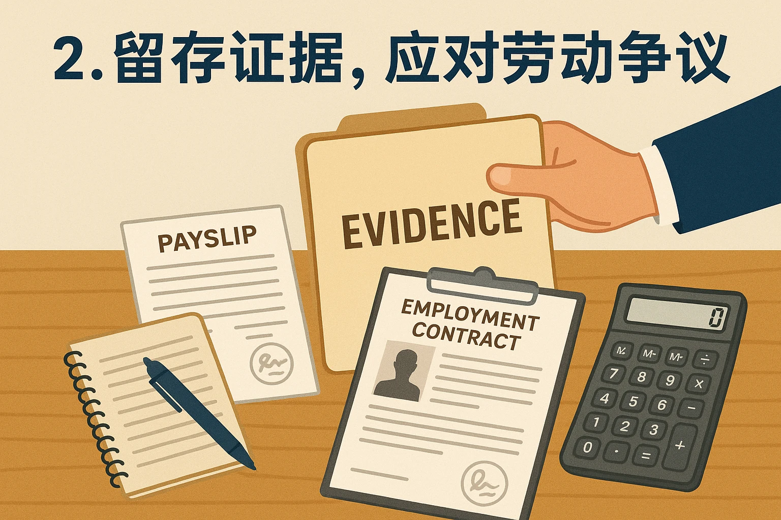 2. 留存证据，应对劳动争议