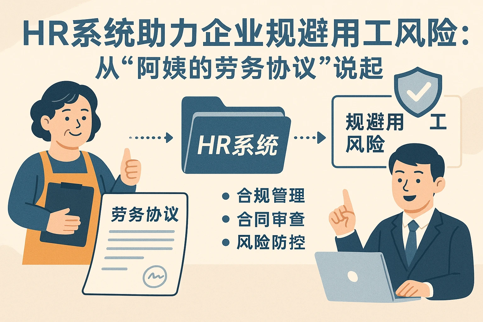 HR系统助力企业规避用工风险：从“阿姨的劳务协议”说起