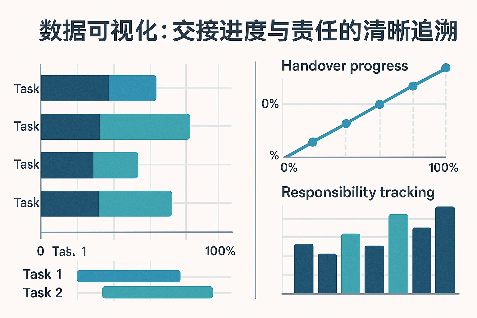 2. 数据可视化：交接进度与责任的清晰追溯