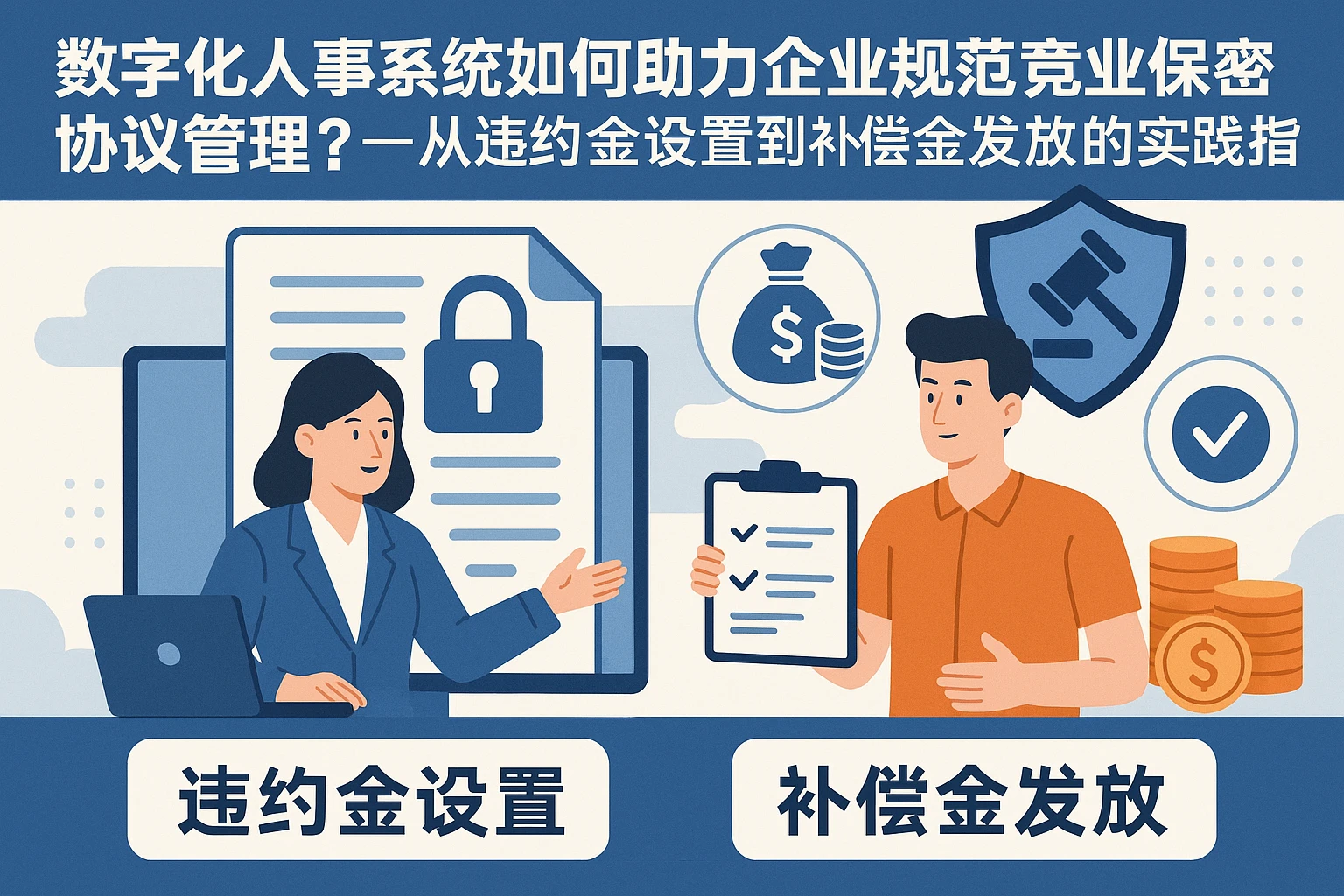 数字化人事系统如何助力企业规范竞业保密协议管理？——从违约金设置到补偿金发放的实践指南