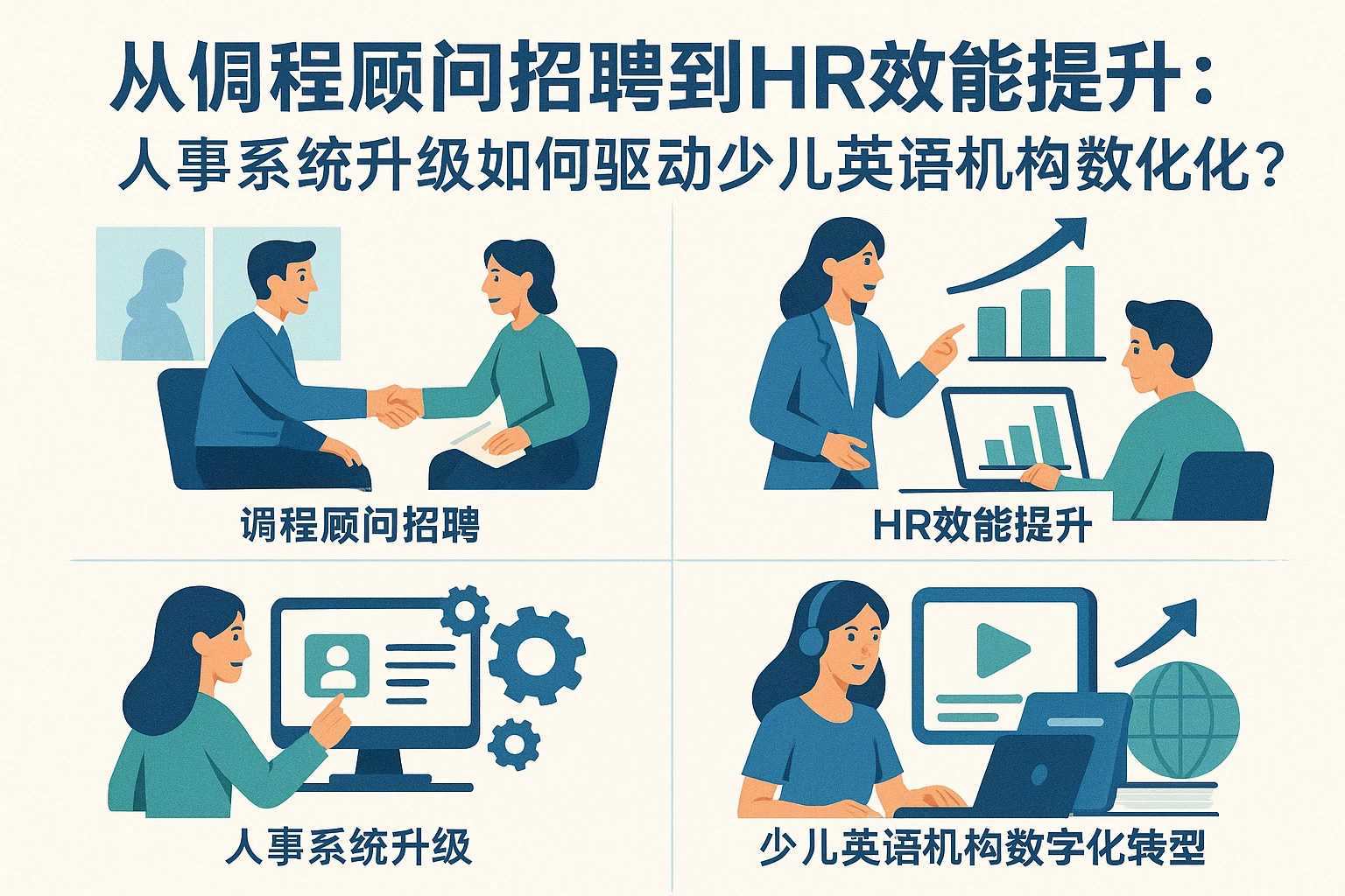 从课程顾问招聘到HR效能提升：人事系统升级如何驱动少儿英语机构数字化转型？
