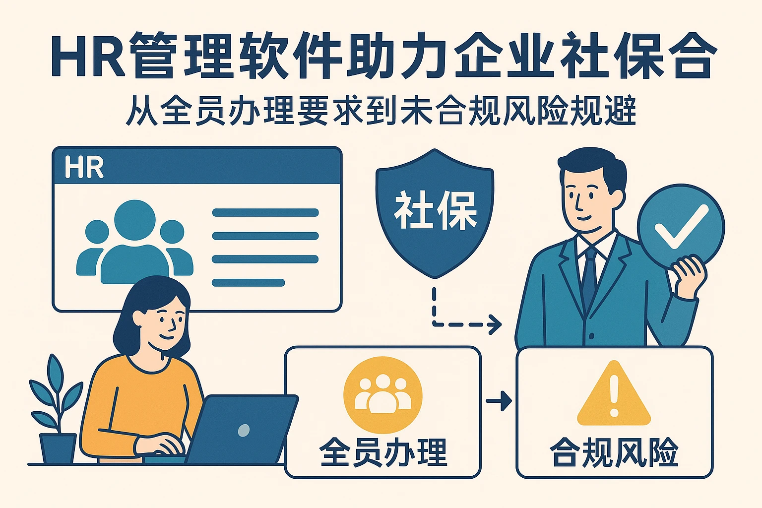 HR管理软件助力企业社保合规：从全员办理要求到未合规风险规避