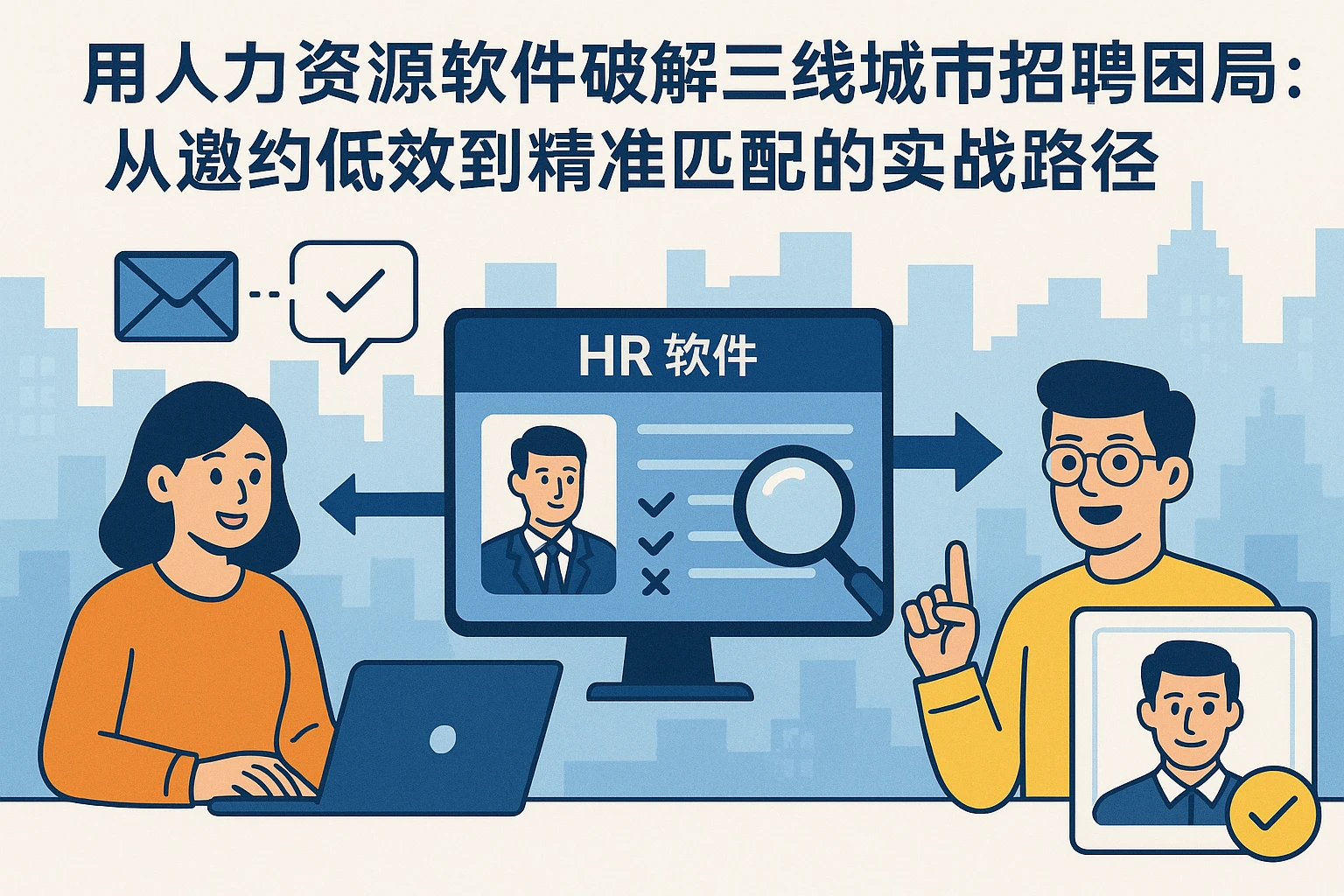 用人力资源软件破解三线城市招聘困局：从邀约低效到精准匹配的实战路径