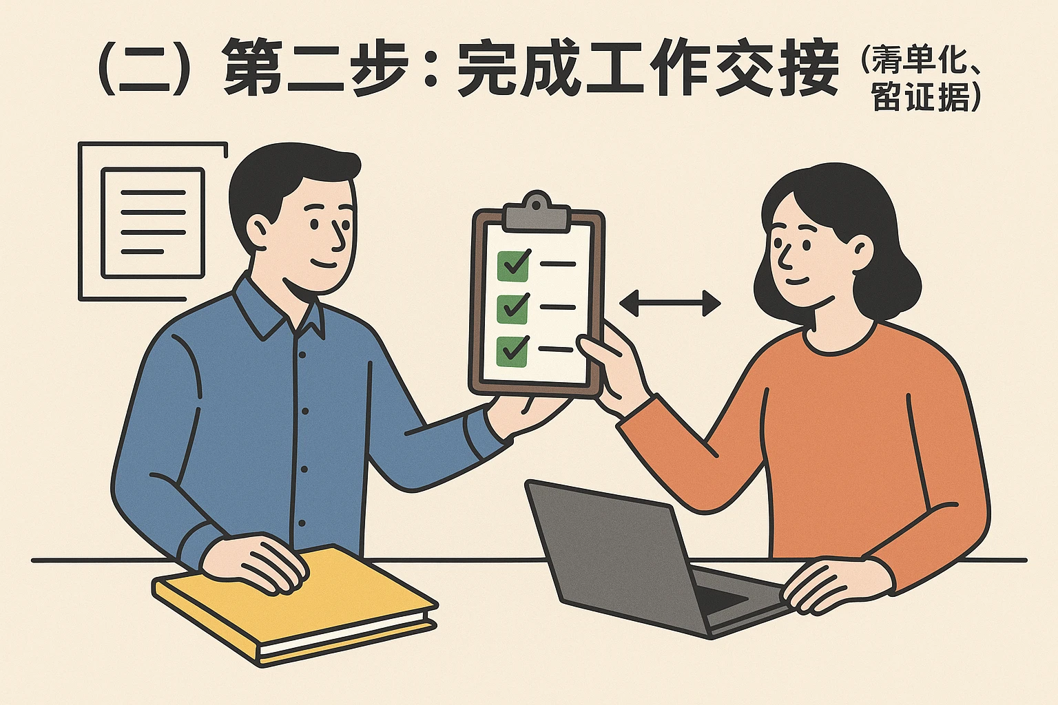 （二）第二步：完成工作交接（清单化、留证据）