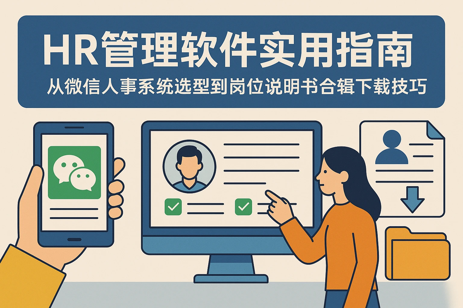 HR管理软件实用指南：从微信人事系统选型到岗位说明书合辑下载技巧