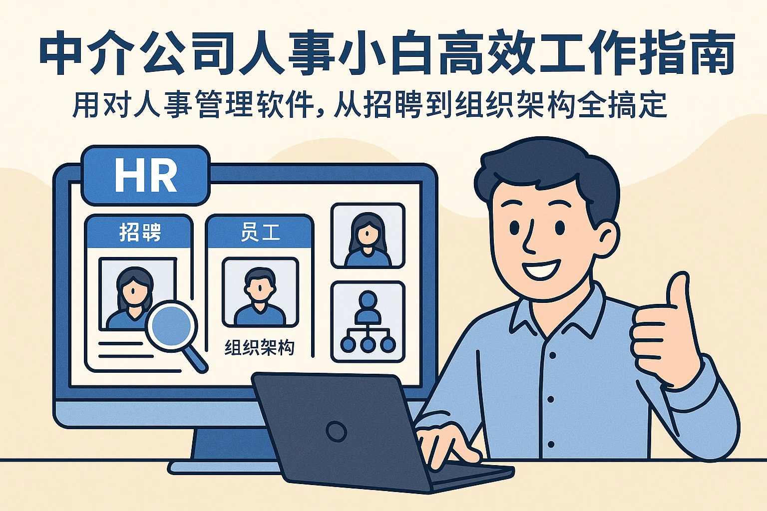 中介公司人事小白高效工作指南：用对人事管理软件，从招聘到组织架构全搞定