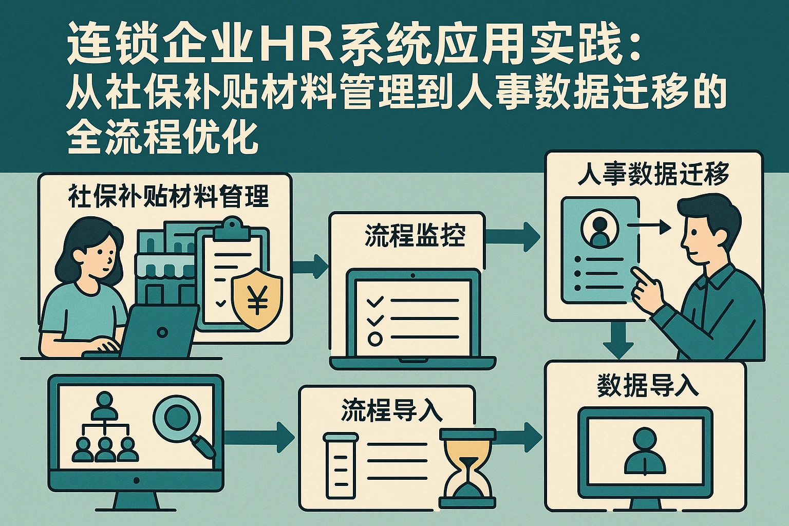 连锁企业HR系统应用实践：从社保补贴材料管理到人事数据迁移的全流程优化