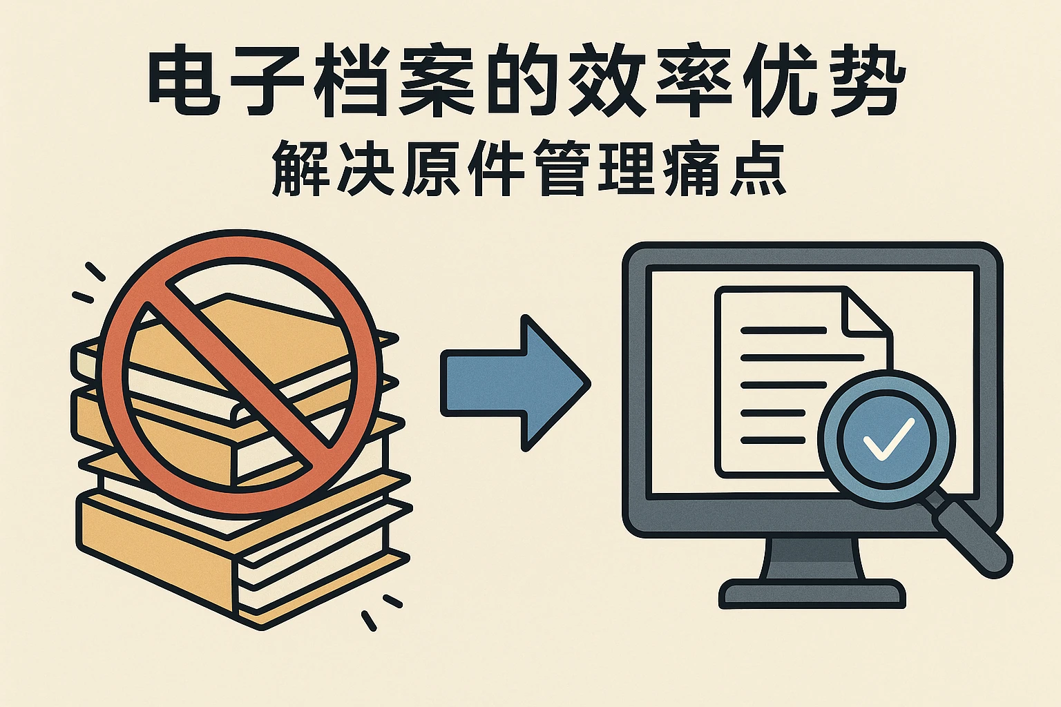 2. 电子档案的效率优势：解决原件管理痛点