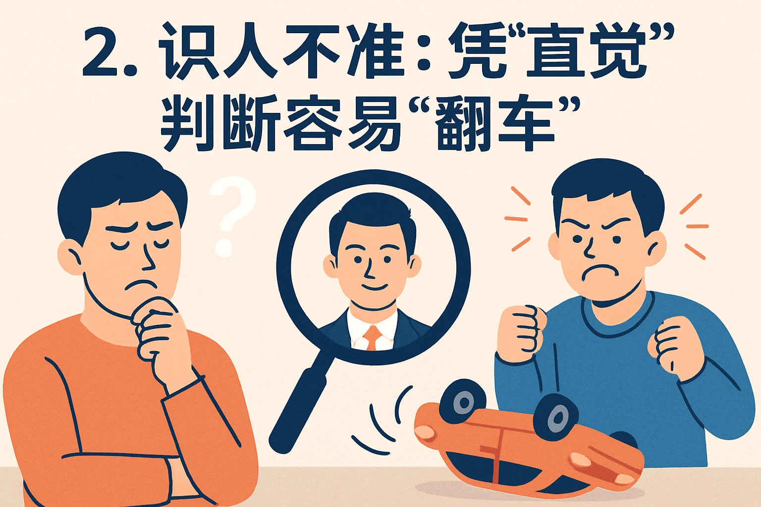 2. 识人不准：凭“直觉”判断容易“翻车”