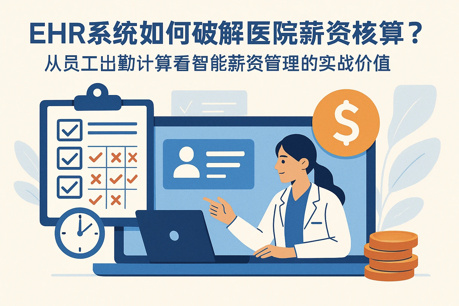 EHR系统如何破解医院薪资核算难题？从员工出勤计算看智能薪资管理的实战价值