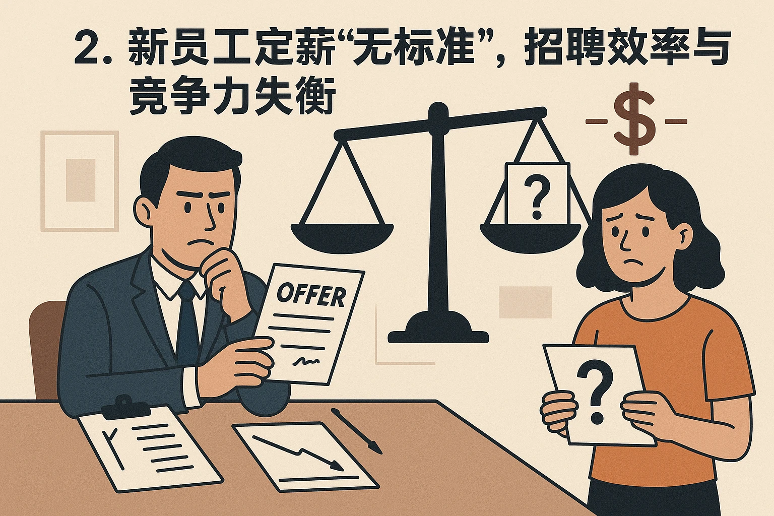 2. 新员工定薪“无标准”，招聘效率与竞争力失衡