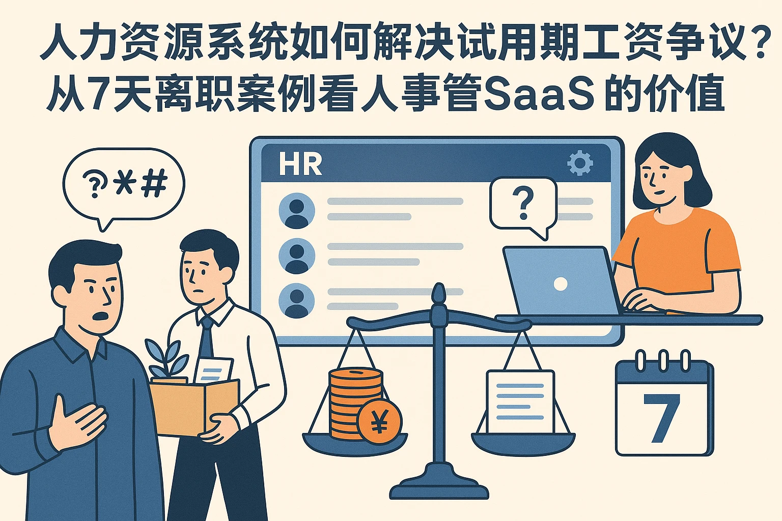人力资源系统如何解决试用期工资争议？从7天离职案例看人事管理SaaS的价值