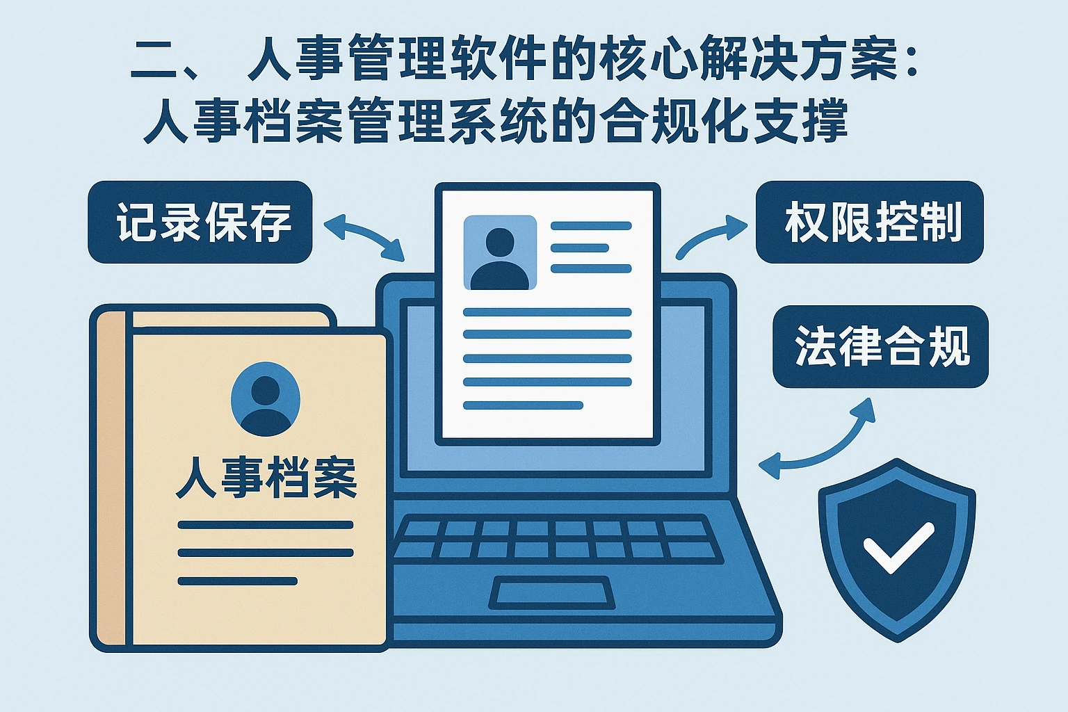 二、人事管理软件的核心解决方案：人事档案管理系统的合规化支撑