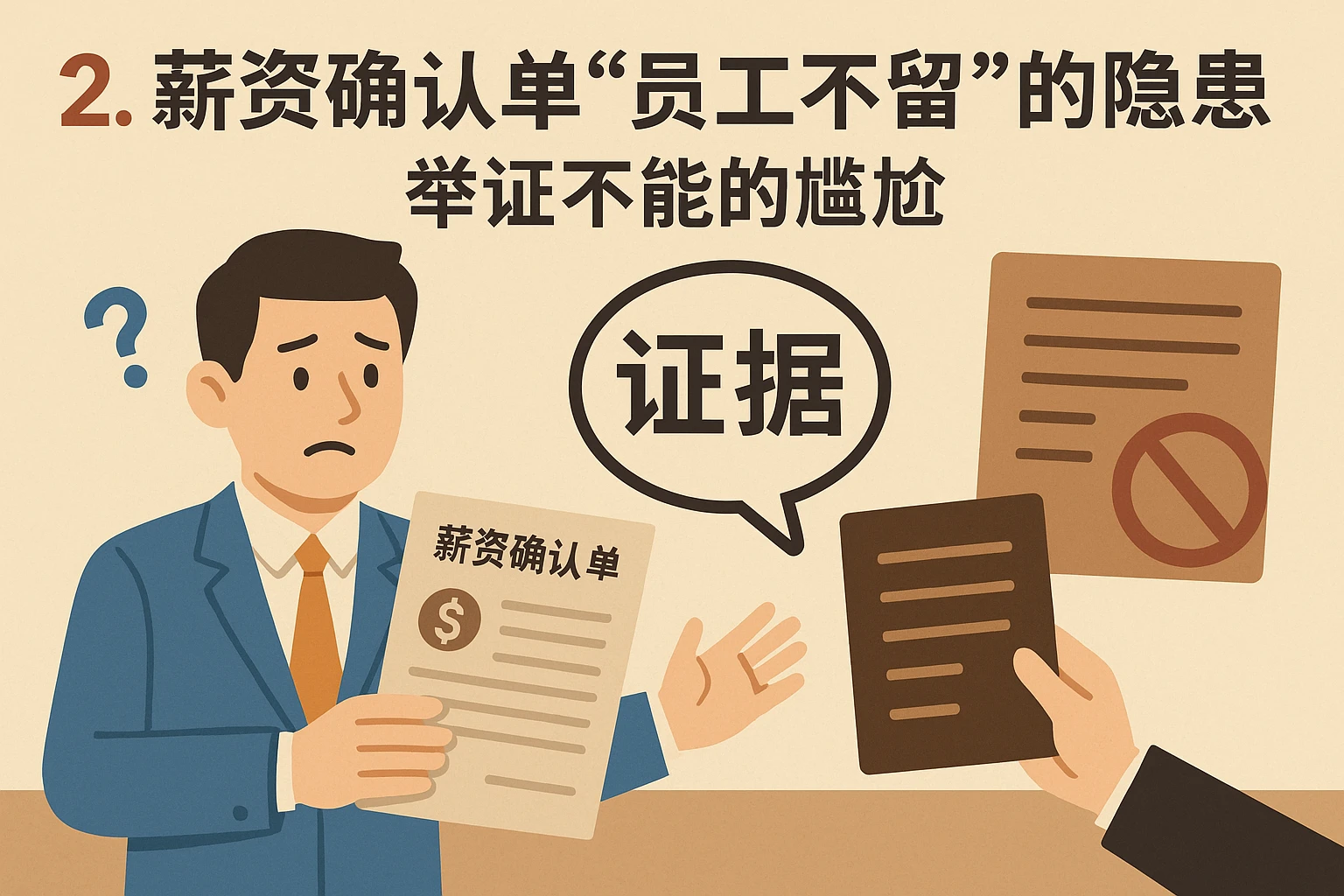 2. 薪资确认单“员工不留”的隐患：举证不能的尴尬