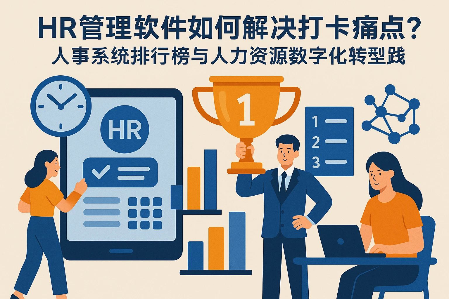 HR管理软件如何解决打卡痛点？人事系统排行榜与人力资源数字化转型实践