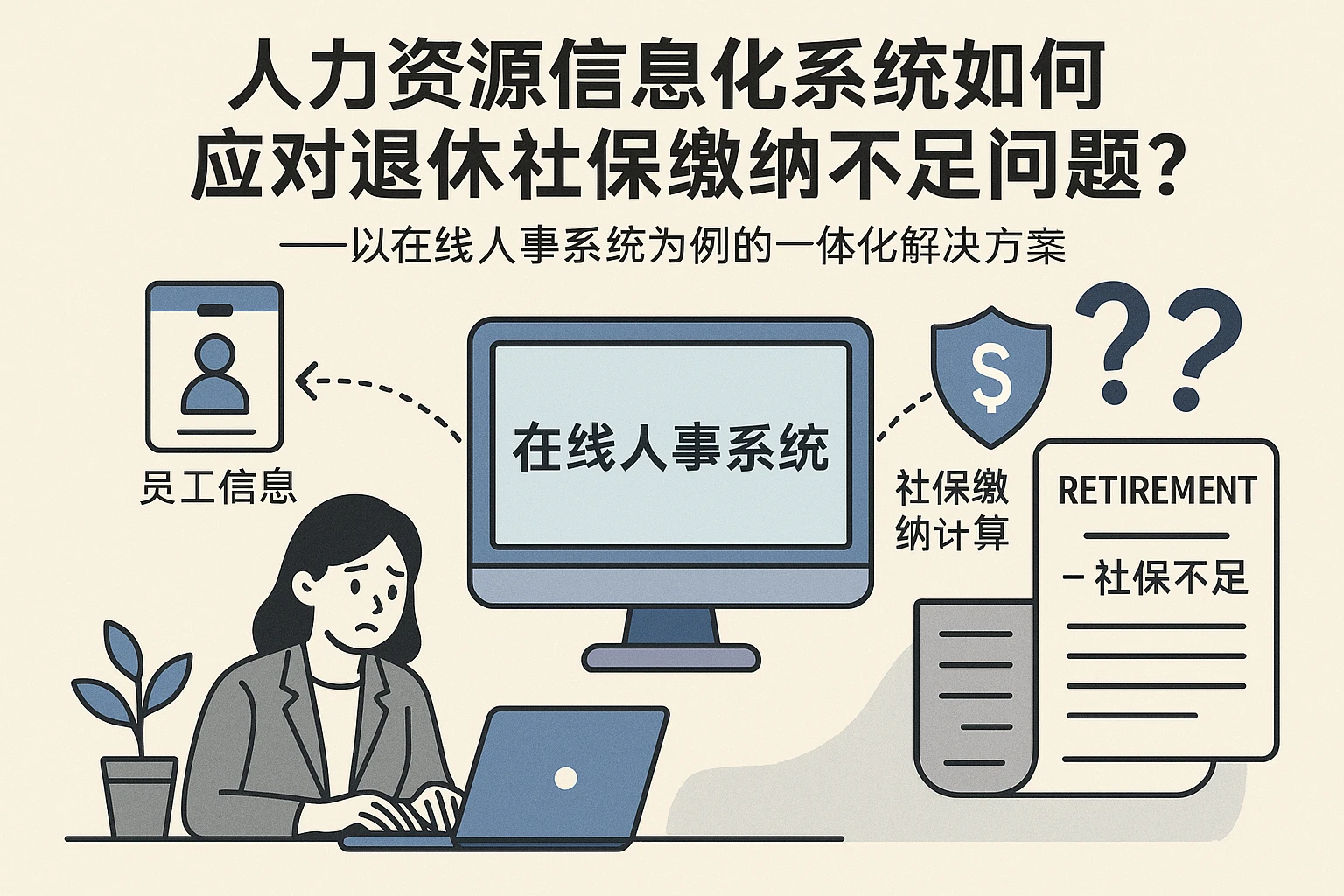 人力资源信息化系统如何应对退休社保缴纳不足问题？——以在线人事系统为例的一体化解决方案