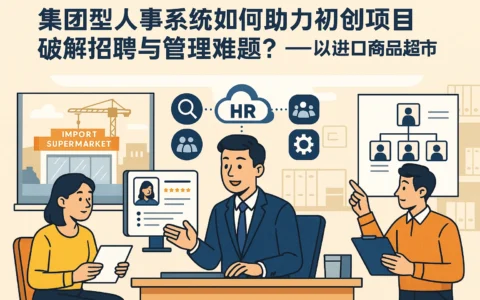 集团型人事系统如何助力初创项目破解招聘与管理难题？——以进口商品超市筹建为例